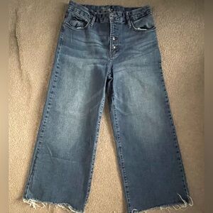 Time and tru high rise wide leg crop jeans